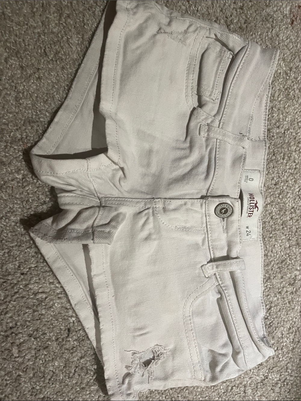 Hollister White Girls' Denim Cutoff Shorts